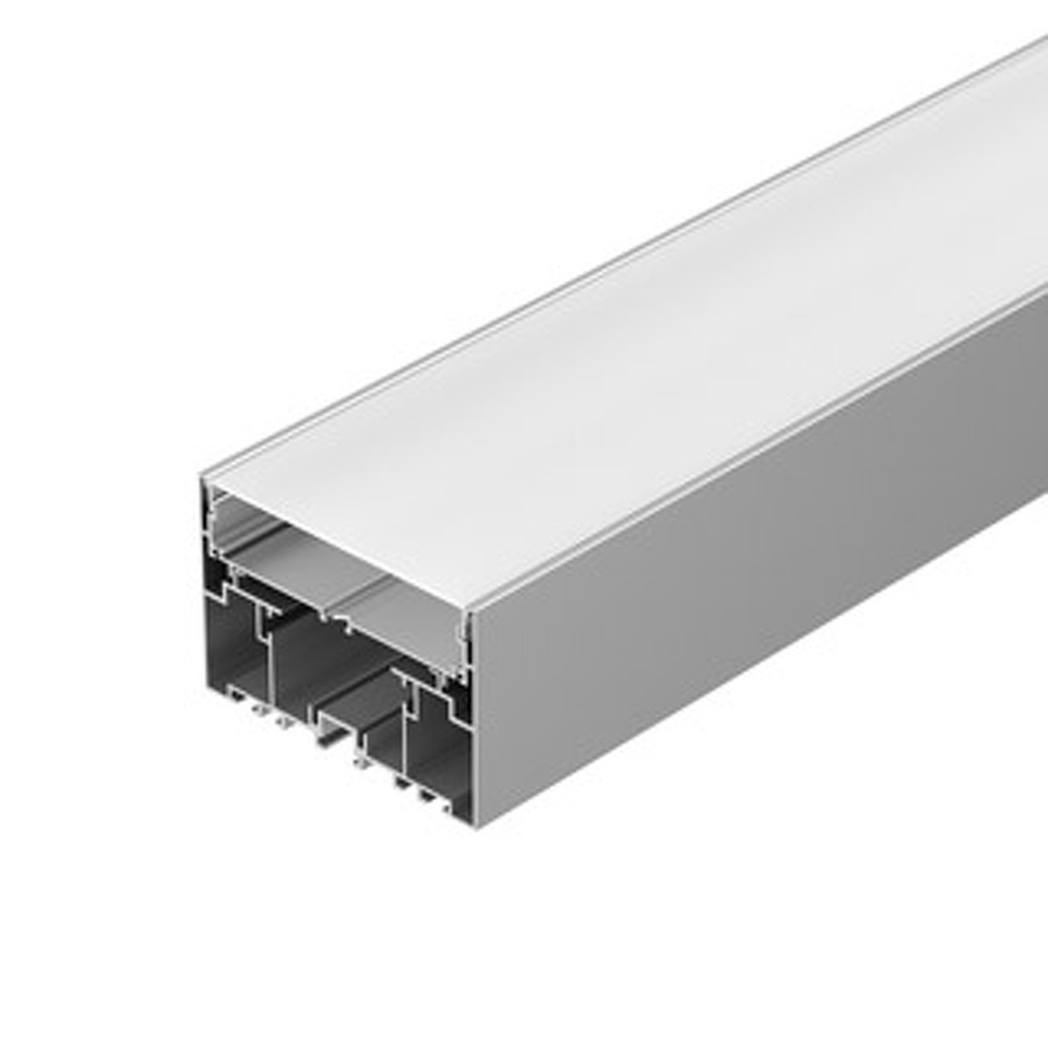 Фото №1  Arlight Профиль с экраном S2-LINE-10570-2500 ANOD+OPAL ( Алюминий)