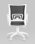 Превью фото №6  Кресло Кресло офисное Topchairs ST-BASIC-W серая ткань крестовина белый пластик
