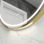 Превью фото №10  Teymi Зеркало Lina Supernova Gold D60, LED подсветка, сенсор, антипар T20121
