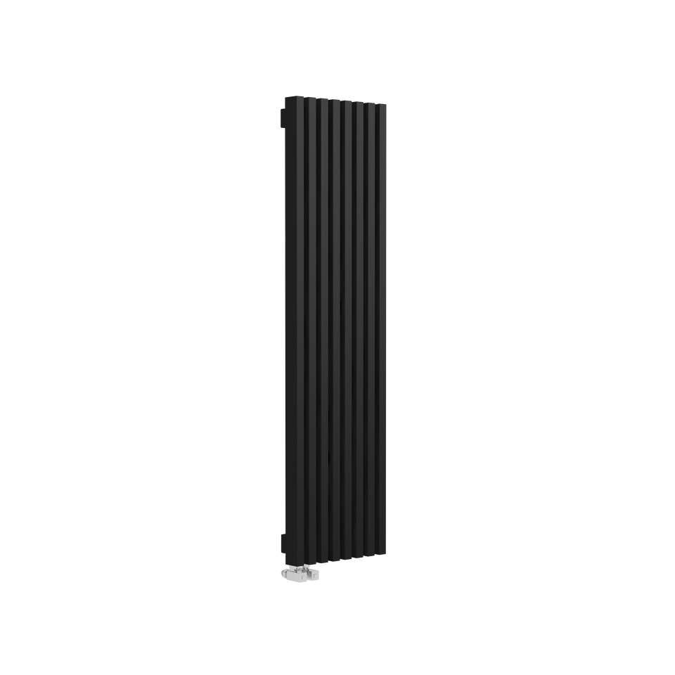 Фото №2  Радиатор Warmmet Luxe 60V длина 1500 мм секций 8 цвет черный тип подключения: нижнее левое