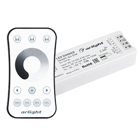 Фото Arlight Диммер SMART-DIM-SET-RING (12-24V, 1x8A, ПДУ 2.4G) ( IP20 Пластик, 5 лет)