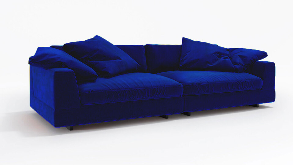 Фото №13  Диван IVASA Диван AMUR прямой четырехместный синий