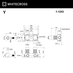 Превью фото №3  Встраиваемая часть смесителя на 3 потребителя WHITECROSS Y1243