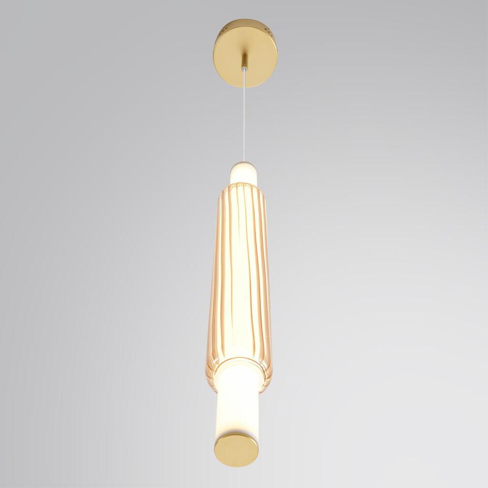 Фото №8  LUMION 8259/15WCL LEDIO LN26 280 золото/амбер, металл/акрил/стекло Бра/подвес LED 15W 4000К 220V TRENDY