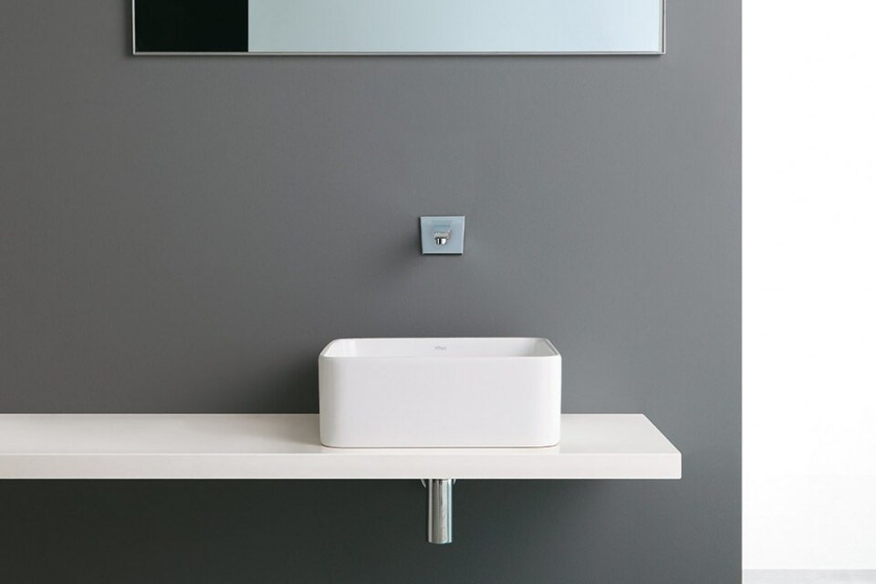 Фото №7  Раковина 40886 / PKU Althea Kuadro раковина накладная 40x40  Матовый черный Plus-Ton®