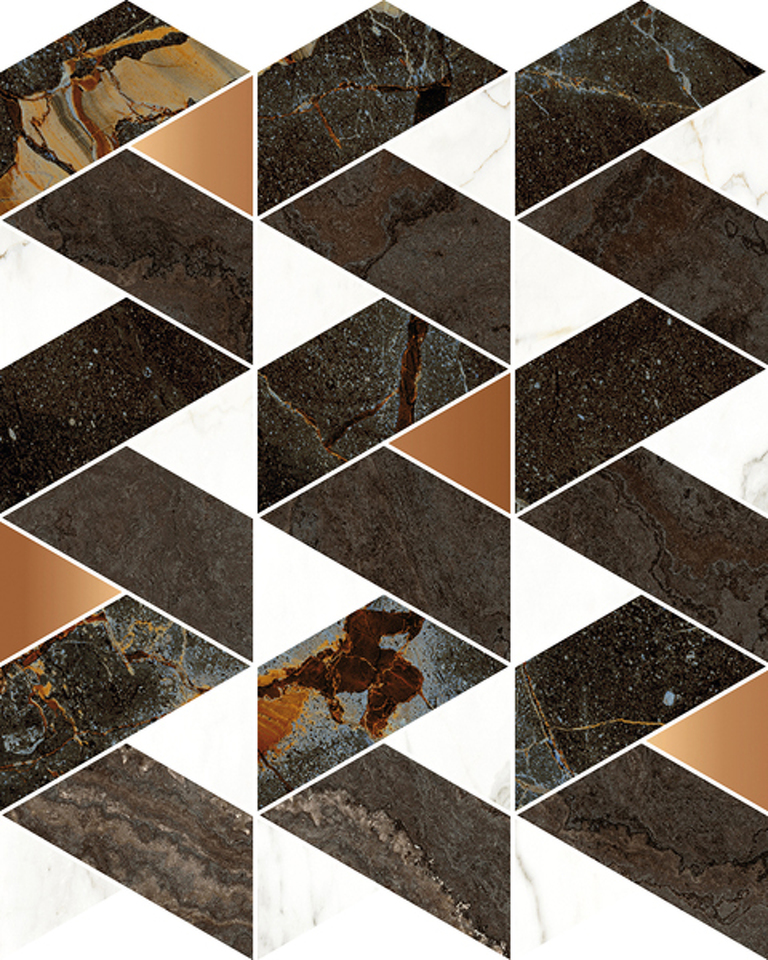 Фото №1  NAXOS Керамогранит RHAPSODY MOSAIC MOOD GOLD 30X34
