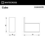 Превью фото №2  Крючок WHITECROSS Cubo CU2410CPB (брашированная медь)