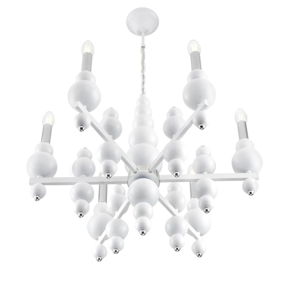 Фото №11  Люстра LUMION 8260/6 MODERNI LN26 126 белый/хром, металл Люстра E14 6*40W 220V NANA