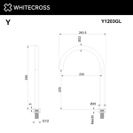 Превью фото №2  Излив отдельностоящий WHITECROSS Y1203GL (золото)