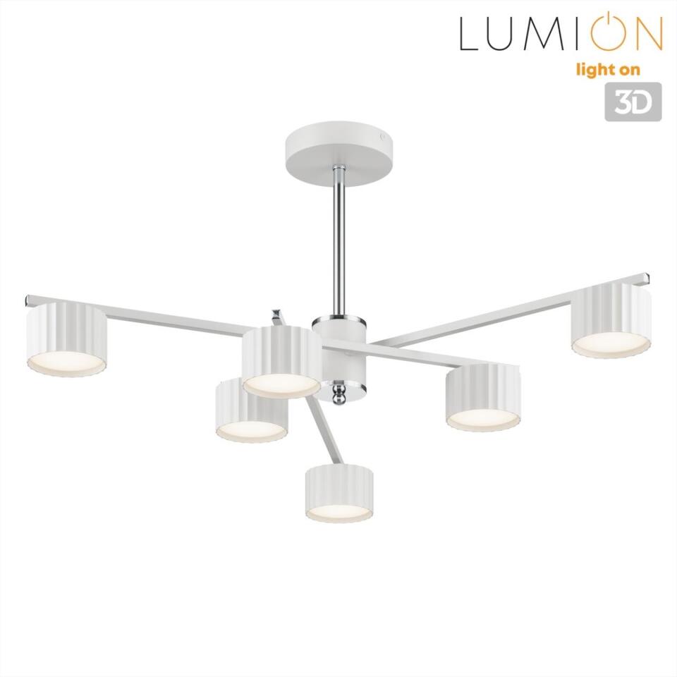 Фото №11  Люстра LUMION 8241/6C COMFI LN26 244 белый/хром, металл Люстра потолочная LED GX53 6*7W 220V KARINA