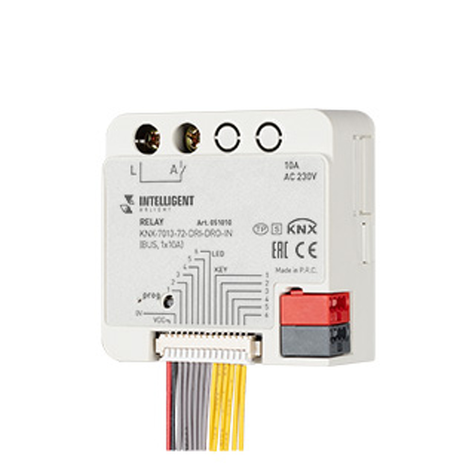 Фото №1  IARL INTELLIGENT ARLIGHT Релейный модуль KNX-7013-72-DRI-DRO-IN (BUS, 1x10A) ( IP20 Пластик, 2 года)