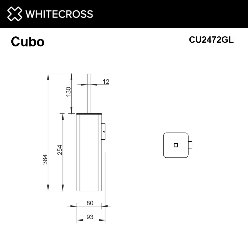 Фото №2  Ершик подвесной WHITECROSS Cubo CU2472GL (золото)