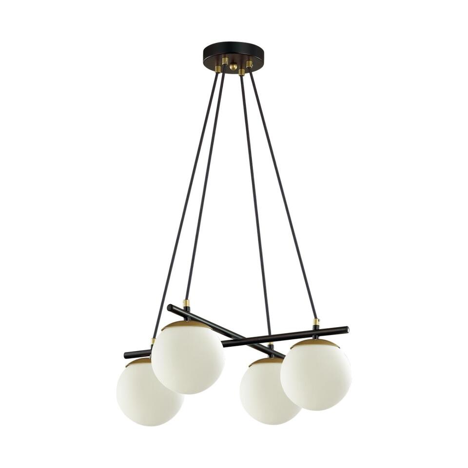 Фото №4  Люстра LUMION 5212/4 MODERNI LN26 175 черный, золотой Люстра E27 4*60W 220V RANDI