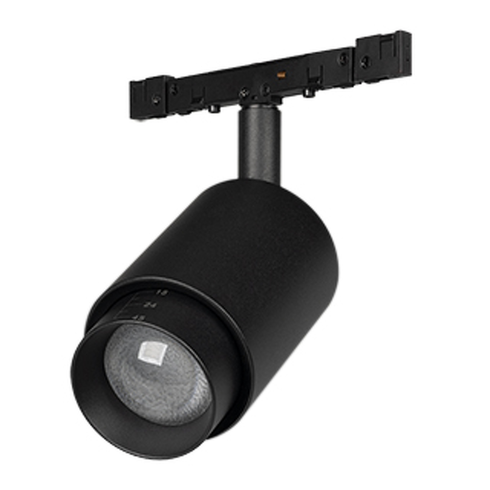 Фото №1  Arlight Светильник MAG-MICROCOSM-SPOT-ZOOM-R47-9W Warm3000 (BK, 15-55 deg, 24V) ( IP20 Металл, 5 лет)