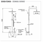 Превью фото №2  Душевая система термостатическая Remer Elegance EQ32X7MMM30CFP, черный брашированный хром