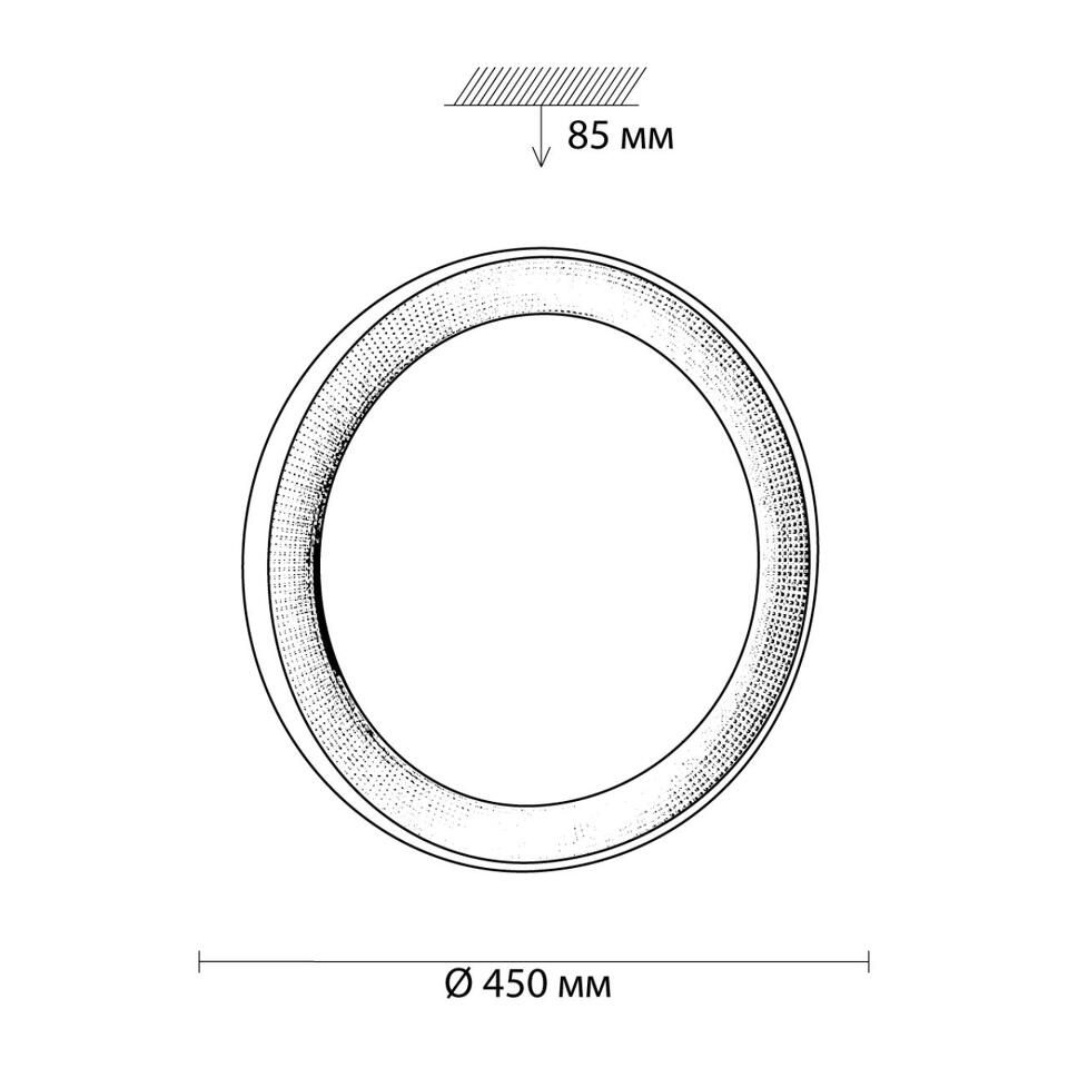 Фото №5  SONEX 3031/DL TAN SN 000 Светильник пластик/белый/прозрачный LED 48Вт 3000-6500K D450 IP43 пульт ДУ/ LampSmart ASUNO