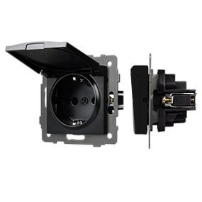 Фото Arlight Механизм розетки влагозащищённый SCT-MCP-PL-BK-V (250V, 16A) ( -)