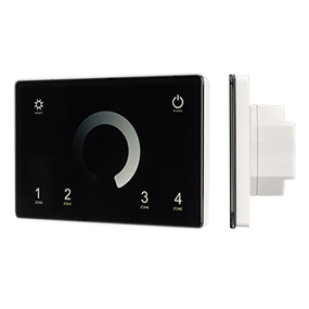 Фото Arlight Панель Sens SMART-P79-DIM Black (230V, 4 зоны, 2.4G) ( IP20 Пластик, 5 лет)