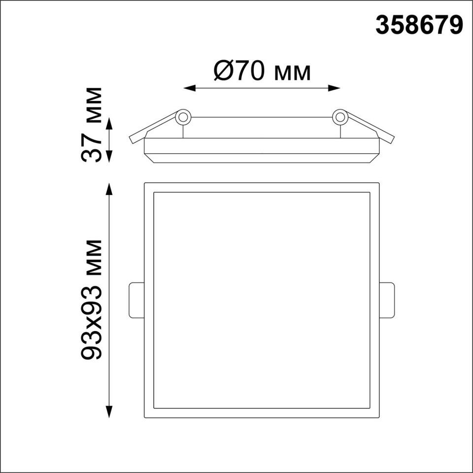 Фото №1  NOVOTECH 358679 SPOT NT21 524 белый Светильник встраиваемый влагозащищенный IP54 LED 4000K 8W 100-240V PANDORA