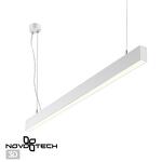 Превью фото №1  Подвесной светильник NOVOTECH 358877 OVER NT22 342 белый Светильник подвесной светодиодный (длина подвесов 1,2м) IP20 LED 4000K 40W вниз + 12W вверх 220V ITER