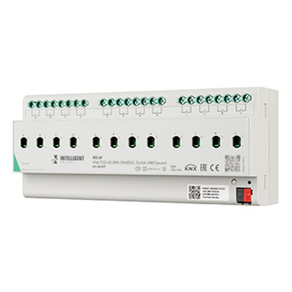 Фото №1  IARL INTELLIGENT ARLIGHT Релейный модуль KNX-7123-82-DRO-DIN (BUS, 12x16A, KNX Secure) ( IP20 Пластик, 2 года)