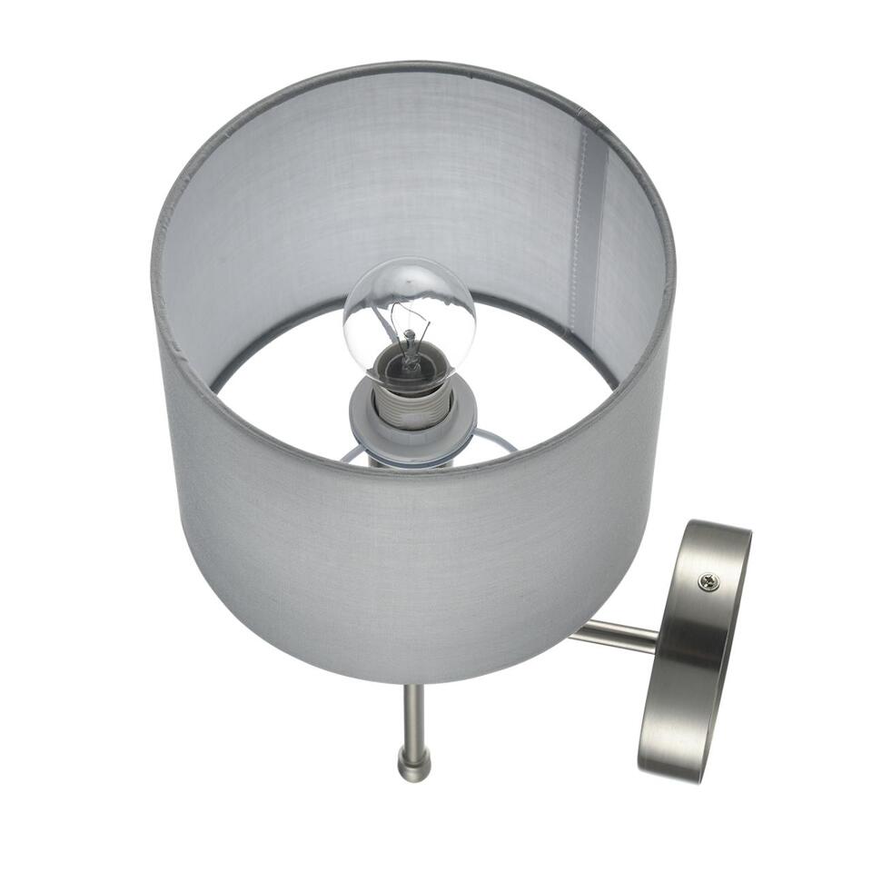 Фото №10  LUMION 8262/1W CLASSI LN26 061 металл/текстиль, никель/серый Бра E14 1*40W 220V LATTI