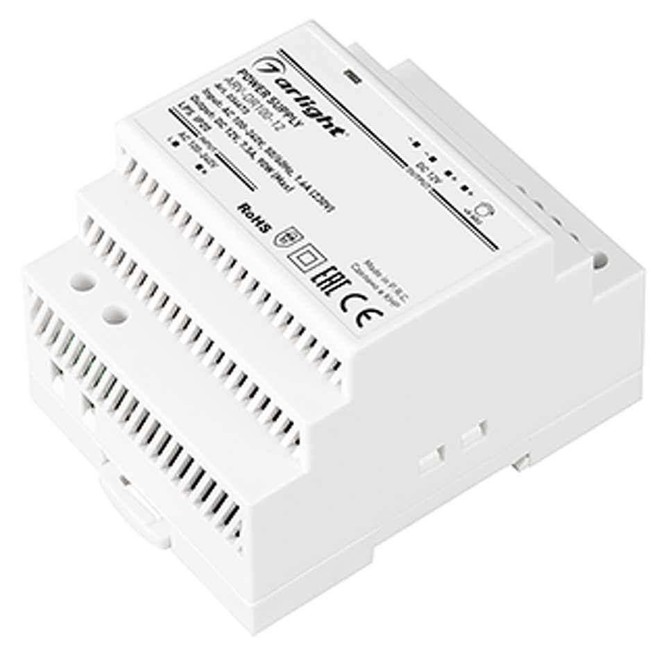 Фото №1  Arlight Блок питания ARV-DR100-12 (12V, 7.5A, 90W) ( IP20 DIN-рейка)