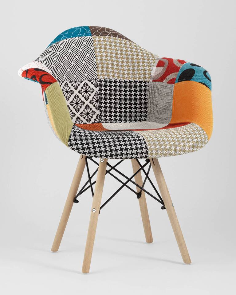 Фото №10  Кресло Кресло Eames DSW пэчворк