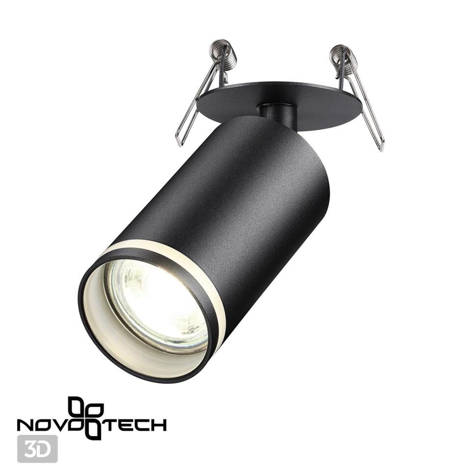 Фото №3  NOVOTECH 370881 SPOT NT22 507 черный Cветильник встраиваемый IP20 GU10 9W 220V ULAR