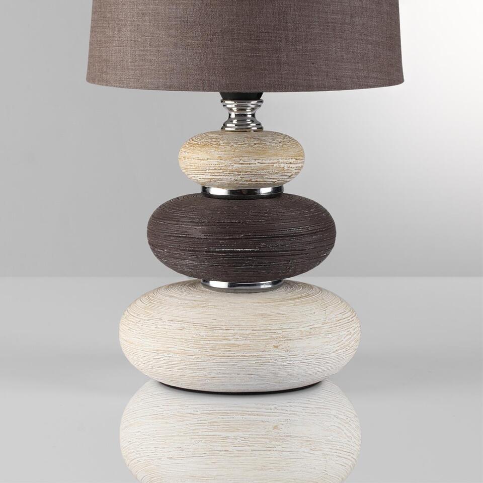 Фото №7  Настольная лампа LUMION 8126/1T COMFI LN26 510 коричневый/бежевый/белый, керамика/текстиль Настольная лампа Е14 1*40W 220V LATZA