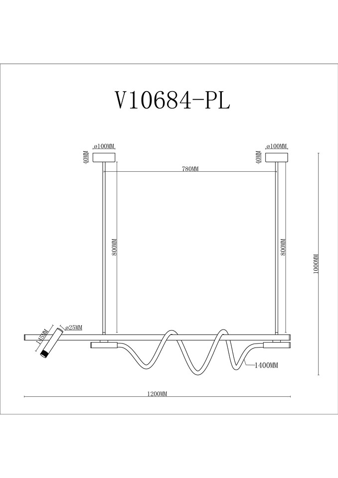 Фото №8  Подвесной светильник Светильник подвесной светодиодный Moderli V10684-PL True