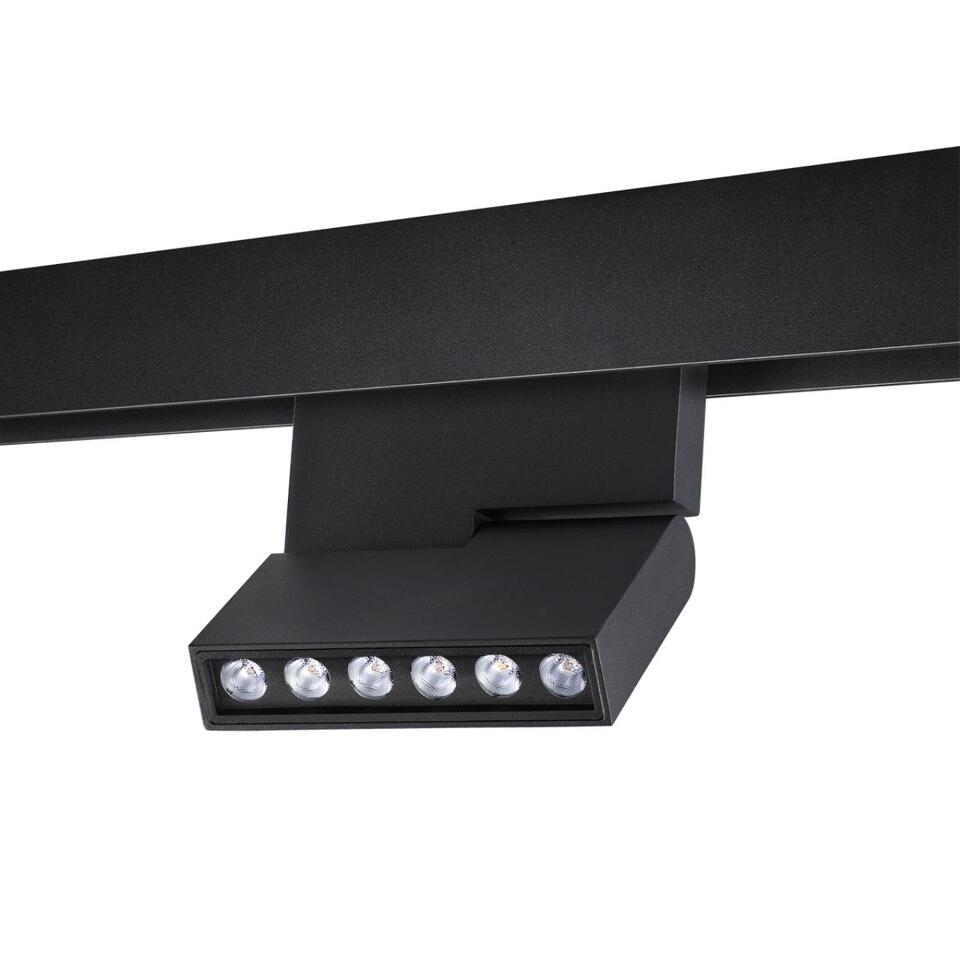 Фото №5  NOVOTECH 358628 SHINO NT21 065 черный Трековый низковольтный св-к диммируемый с ДУ, со сменой цв.температуры IP20 LED 3000~6500К 12W 48V FLUM