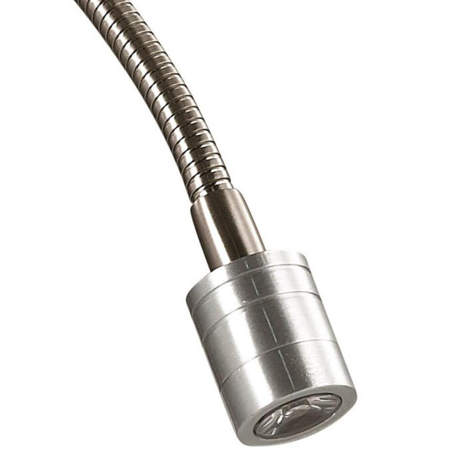 Фото №5  LUMION 3745/1A MODERNI LN26 525 никель/белый, металл/текстиль Бра E14 40W + LED 3W 4000K 220V NIKKI
