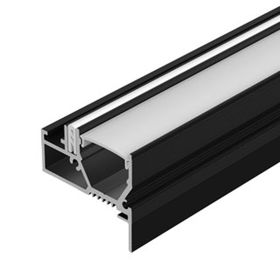Фото №1  Arlight Профиль STRETCH-20-WALL-D-SIDE-2000 BLACK ( Алюминий)