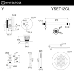 Превью фото №3  Система для душа скрытого монтажа WHITECROSS Y YSET12GL (золото)