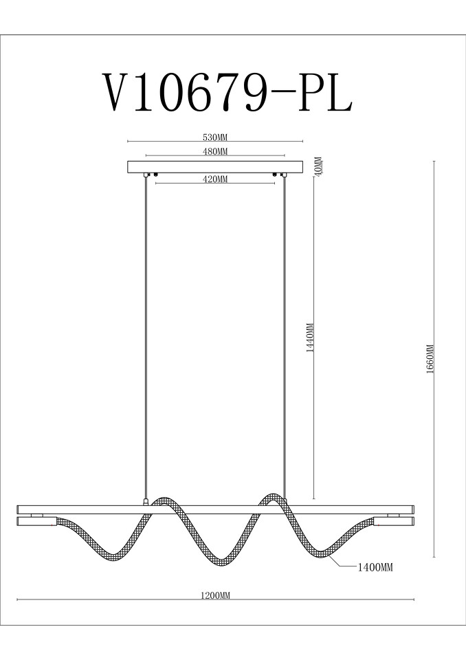 Фото №6  Подвесной светильник Светильник подвесной светодиодный Moderli V10679-PL True