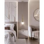 Превью фото №3  Подвесной светильник LUMION 8087/1A MODERNI LN26 384 золото/белый, металл/стекло Подвесной светильник G9 1*20W 220V SOLIDA