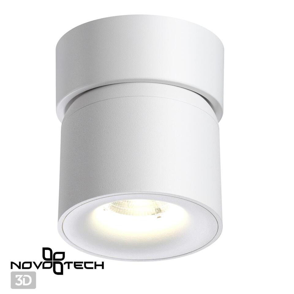 Фото №8  NOVOTECH 358808 OVER NT21 360 белый Светильник накладной светодиодный IP20 LED 10W 850Лм 4000K 220V GESSO