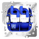 Превью фото №9  Розетка Розетка компьютерная встраиваемая VOLTUM S70 двойная RJ45+RJ45 кат.6, (белый глянцевый)
