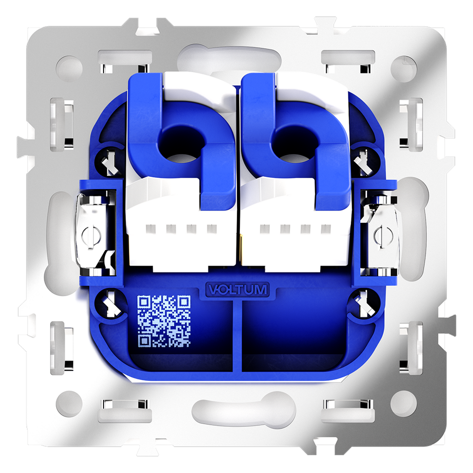 Фото №9  Розетка Розетка компьютерная встраиваемая VOLTUM S70 двойная RJ45+RJ45 кат.6, (белый глянцевый)