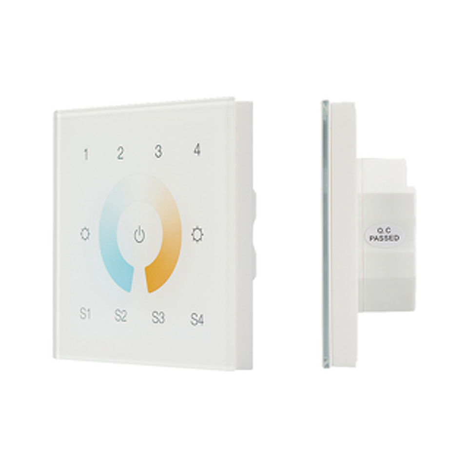 Фото №1  IARL INTELLIGENT ARLIGHT Сенсорная панель DALI-901-11-4G-4SC-MIX-DT8-IN White (BUS/230V) ( IP20 Пластик, 3 года)