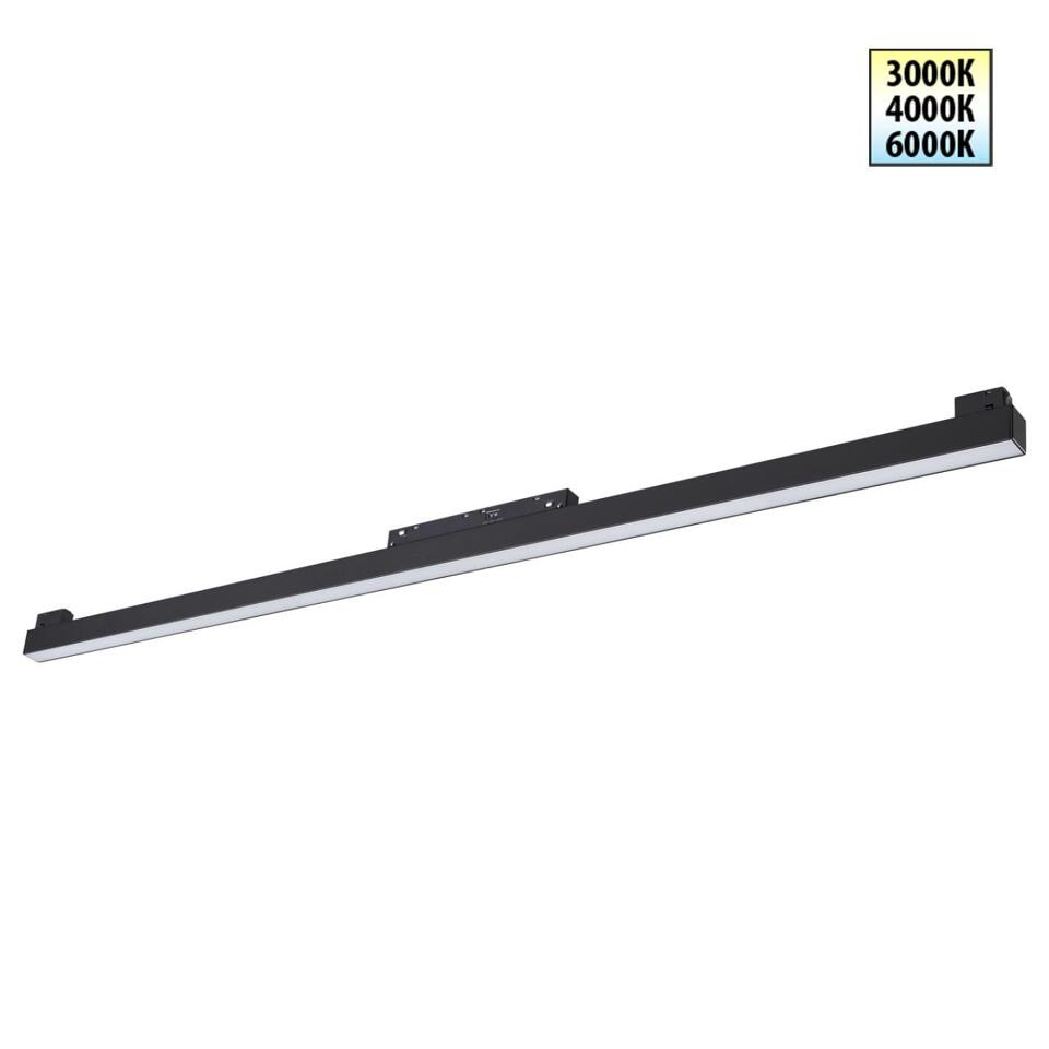 Фото №6  NOVOTECH 359621 SHINO NT25 000 черный Трековый светильник для низков. шинопровода с переключ. цв. темпер. IP20 LED 3000К\4000К\6000К 30W 48V FLUM
