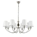 Превью фото №2  Люстра LUMION 8283/8 CLASSI LN26 052 никель/белый, металл/керамика/текстиль Люстра Е14 8*40W 220V KENTUKI