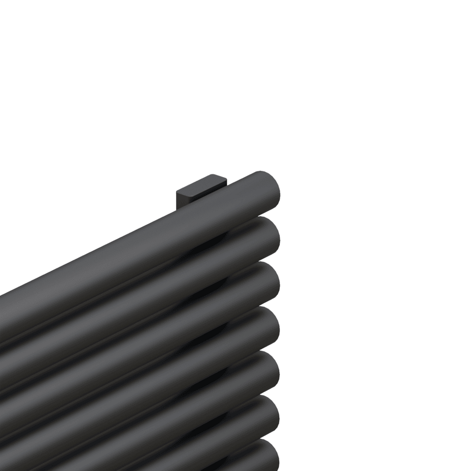 Фото №3  Радиатор Asthetik  42 H 42 1500 -6, Низ лево, 9005 RAL черный мат
