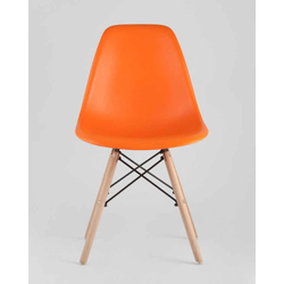 Фото №10  Стул Eames Style DSW оранжевый (разборный каркас)