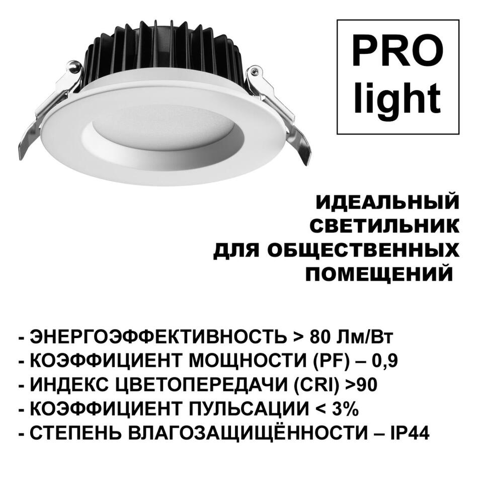 Фото №7  NOVOTECH 359413 SPOT NT24 440 белый Светильник встраиваемый с переключателем цв. температуры IP44 LED 10W 170-265V 3000К\4000К\6000К DRUM