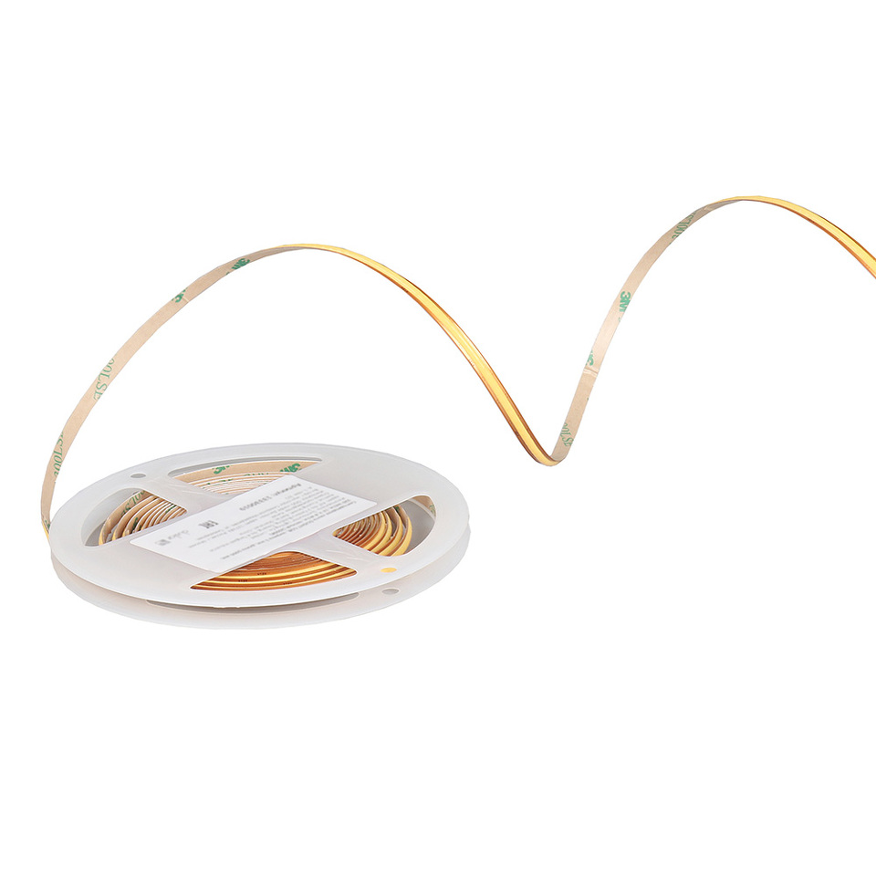 Фото №1  Светодиодная лента DLIGHT COB, ширина 5 мм, длина 5000 мм, 320 led/м, 12 V, 8 W/м, теплый (3000K)