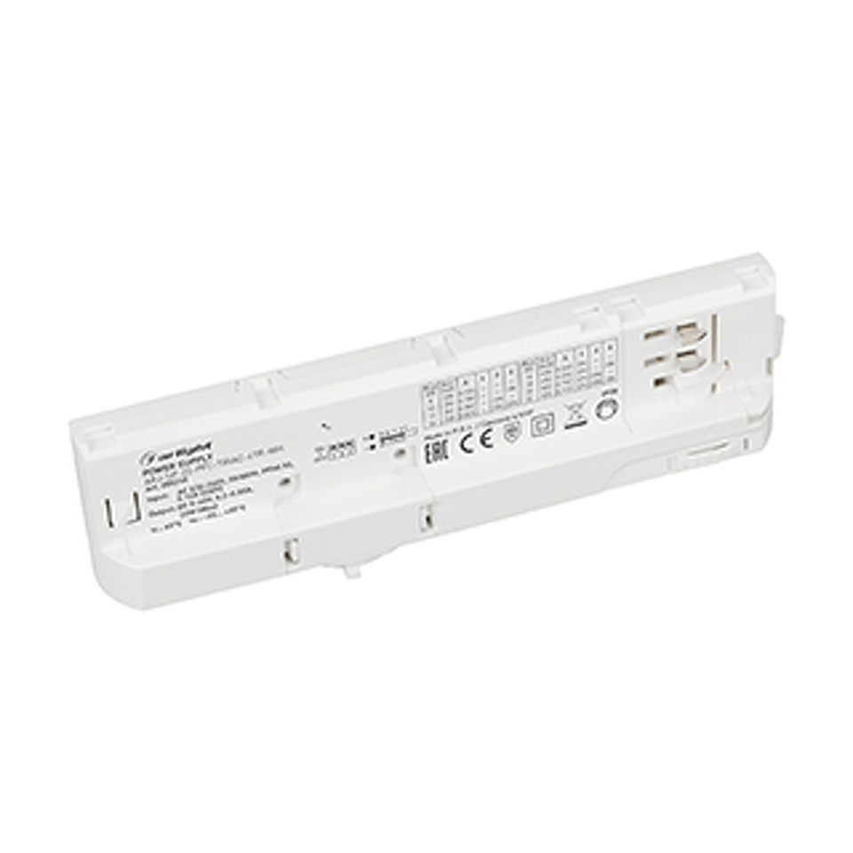 Фото №1  Arlight Блок питания для трековых систем ARJ-SP-22-PFC-TRIAC-4TR-WH (22W, 9-40V, 0.2-0.55A) ( IP20 Пластик, 5 лет)