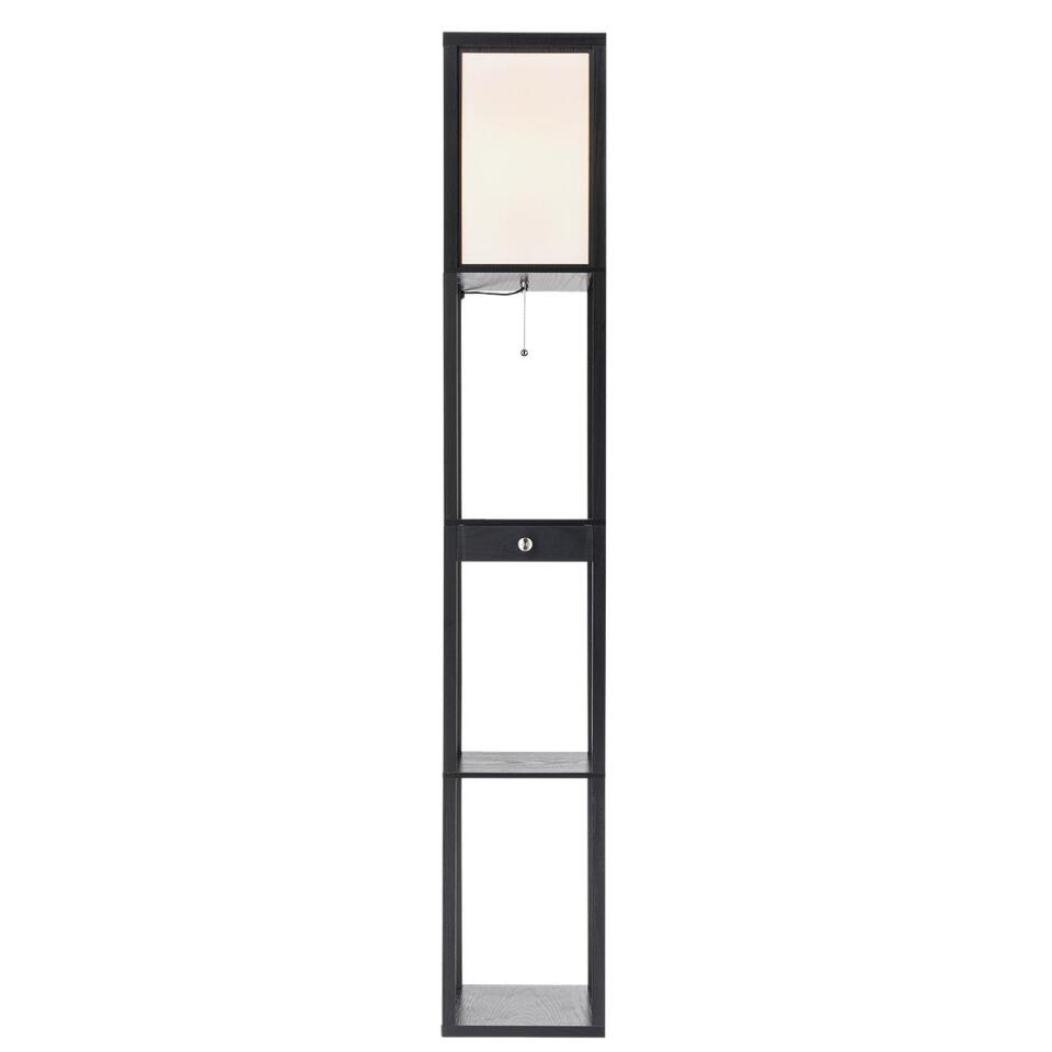 Фото №12  Торшер LUMION 8092/1F COMFI LN26 460 черный/белый, дерево/текстиль Торшер Е27 1*60W 220V PRACTIC