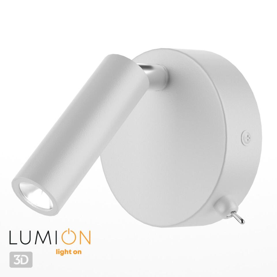 Фото №3  LUMION 5221/3WL LEDIO LN22 000 белый Бра с выкл. LED 3W 3000K 330Лм  220V CHASE